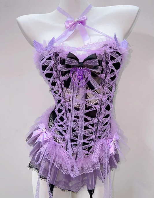 Amethyst Lace-Up Dress