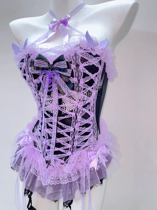 Amethyst Lace-Up Dress